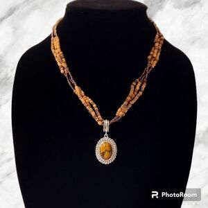 Tiger Eye Pendant Necklace